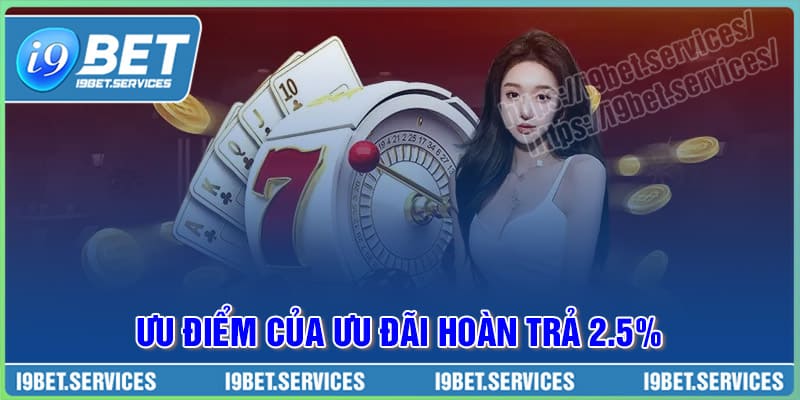 Ưu điểm của khuyến mãi hoàn trả 2.5% khi tham gia Ưu điểm của khuyến mãi hoàn trả 2.5% khi tham gia